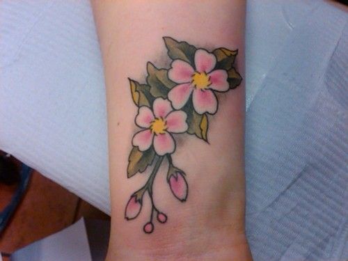 Minimalist Tattoos on Tumblr: #HandPoked flower bracelet by @naraishikawa  ··· ··· ··· Cornwall 🇬🇧