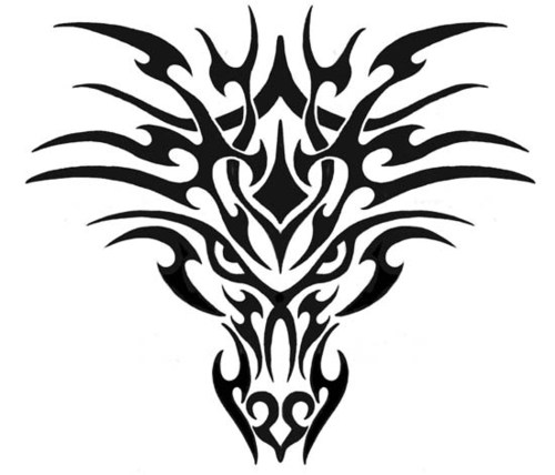 Dragon tribal tattoo