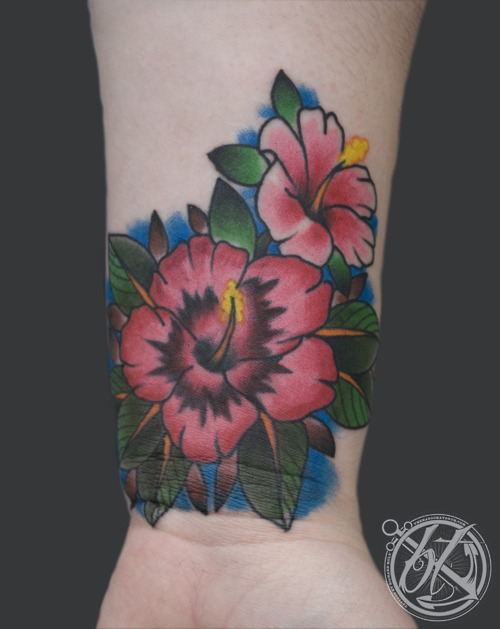 Axcello Tattooz - #side wrist tattoo#colorful#flower... | Facebook