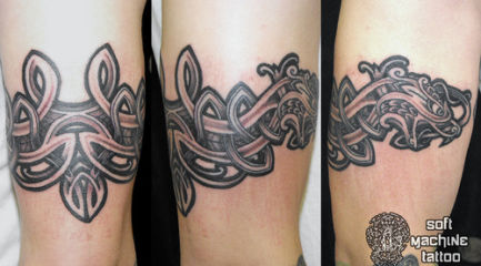 Arm or leg band Celtic dragon tattoo