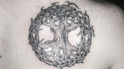 Celtic tree of life shoulder tattoo