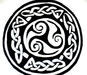 Celtic trinity and knots circle tattoo design