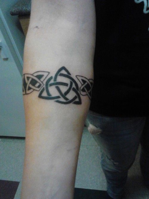 Celtic Trinity Arm Band Tattoo
