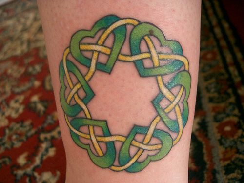 Cool Celtic knots with hearts and star in center