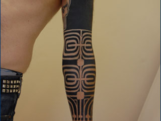 Guys full sleeve with Polynesian design