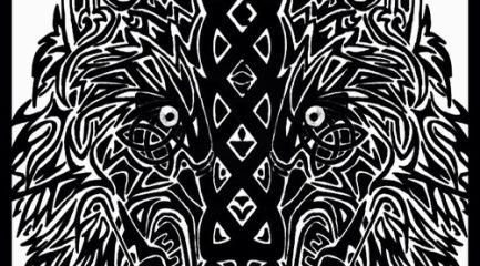 Tribal Celtic wolf tattoo design
